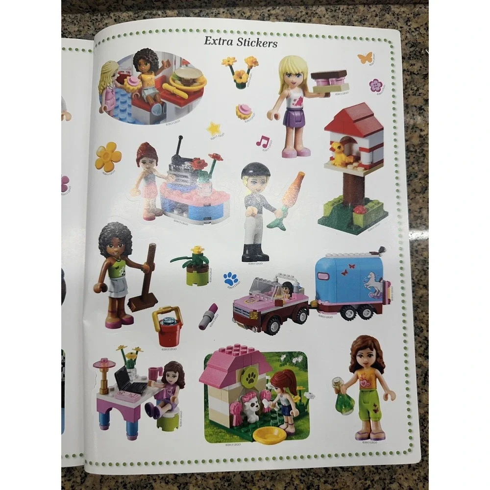 2013 LEGO‎ Friends Activity Sticker Sheets Lot Of 18 Pages Unisex Sticker Book